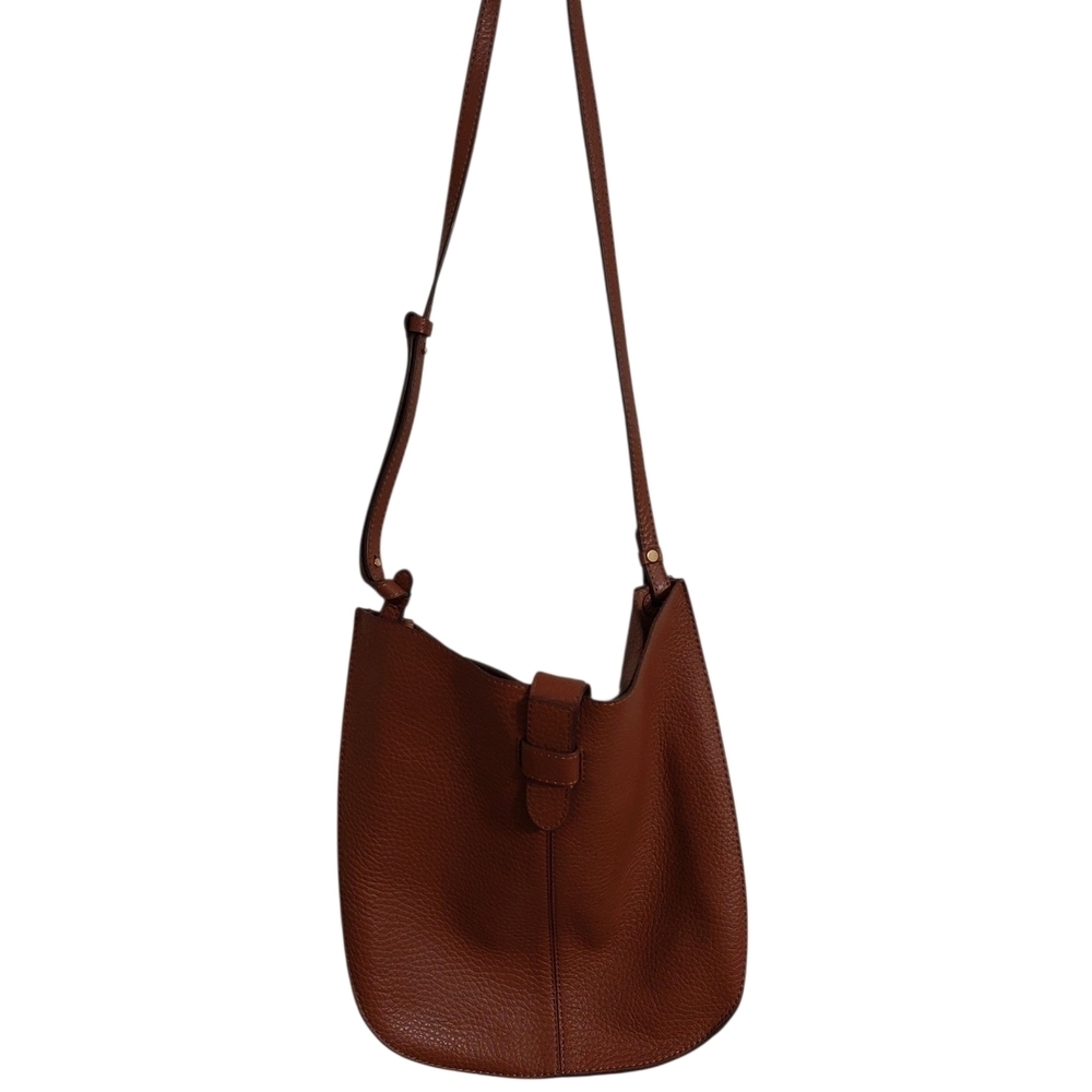Elegant Brown Leather Shoulder Bag